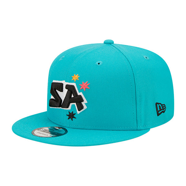 San Antonio Spurs New Era NBA 2022-23 CITY EDITION Alternate 9Fifty Snapback Hat - Teal/Black