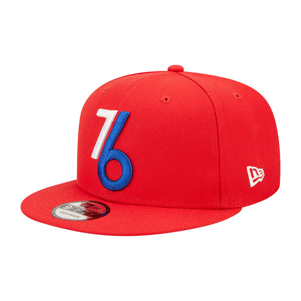 Philadelphia 76ers New Era NBA 2022-23 CITY EDITION Alternate 9Fifty Snapback Hat - Red/Blue