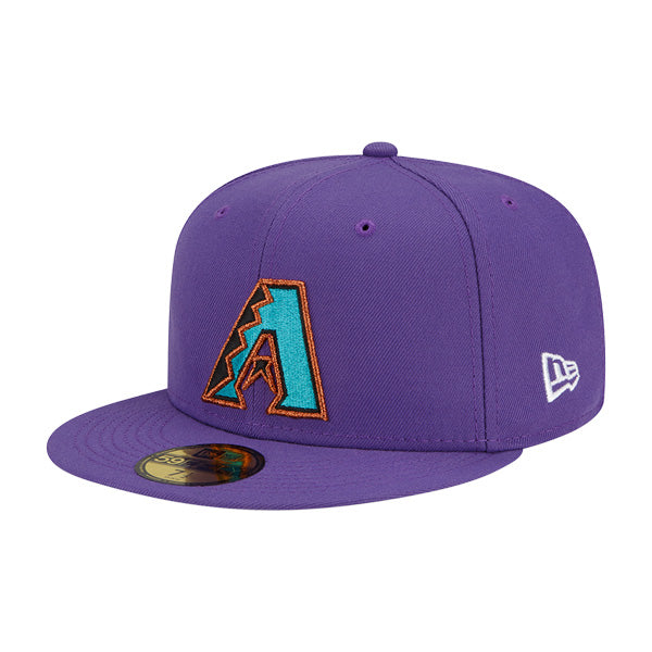 Arizona Diamondbacks 2001 World Series New Era Exclusive 59Fifty Fitted Hat -Purple/Gray UV