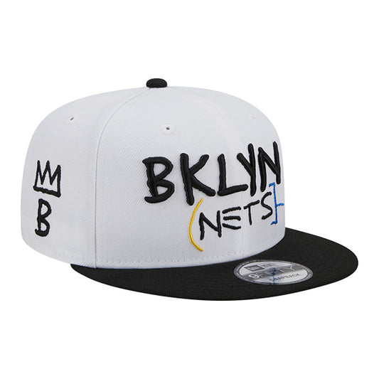 Brooklyn Nets New Era NBA 2022-23 CITY EDITION 9Fifty Snapback Hat - White/Black