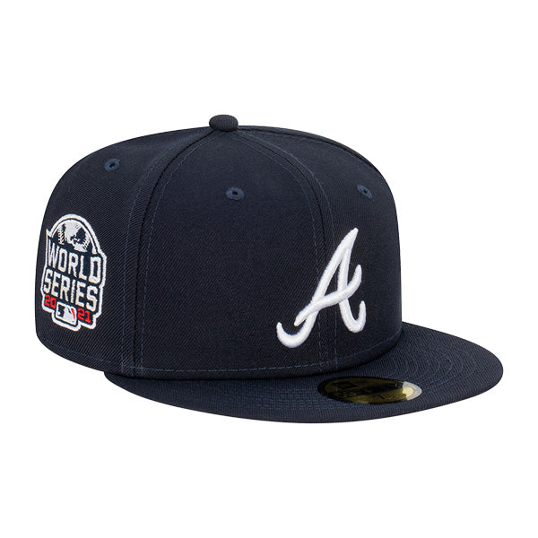 Atlanta Braves 2021 WORLD SERIES New Era Exclusive 59Fifty Fitted Hat - Navy/White