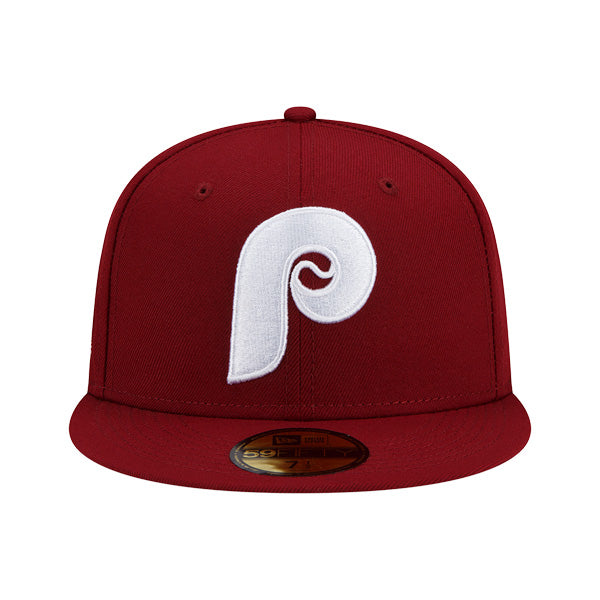 Philadelphia Phillies 1980 WORLD SERIES New Era Exclusive 59Fifty Fitted Hat - Maroon/Gray UV