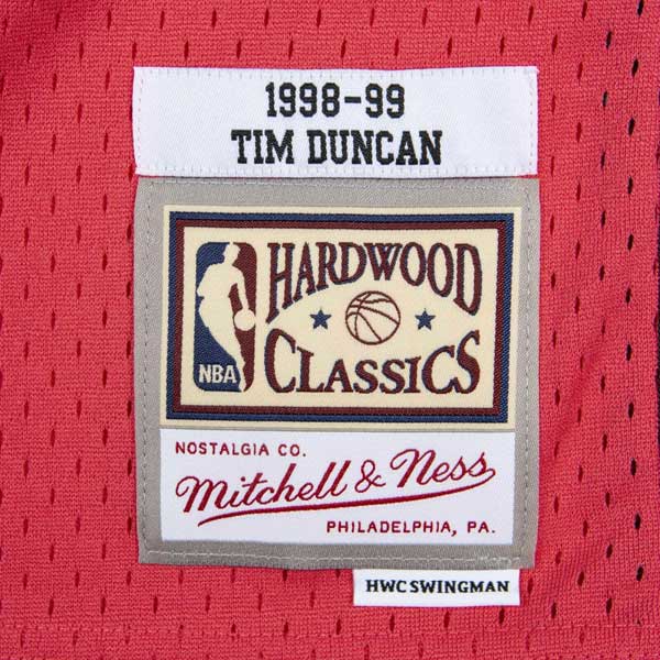 Tim Duncan 1998-99 San Antonio Spurts Mitchell & Ness HWC RELOAD Swingman Jersey - Pink