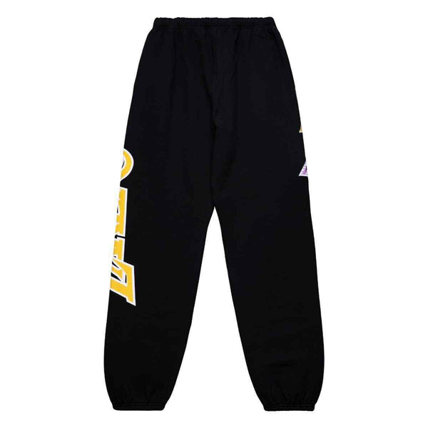 Los Angeles Lakers Mitchell & Ness NBA Champ City Fleece Joggers - Black