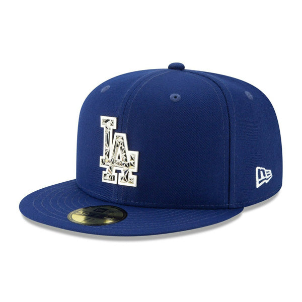 Los Angeles Dodgers New Era FRACTURED METAL 59Fifty Fitted MLB Hat - Royal/Silver