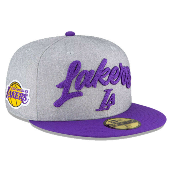 Los Angeles Lakers New Era 2020 NBA Draft 59FIFTY Fitted Hat - Heather Gray