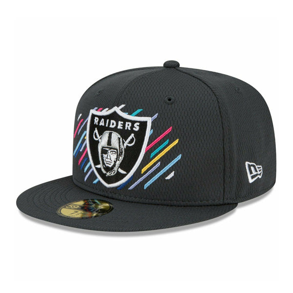 Las Vegas Raiders New Era NFL 2021 CRUCIAL CATCH 59FIFTY Fitted Hat - Charcoal