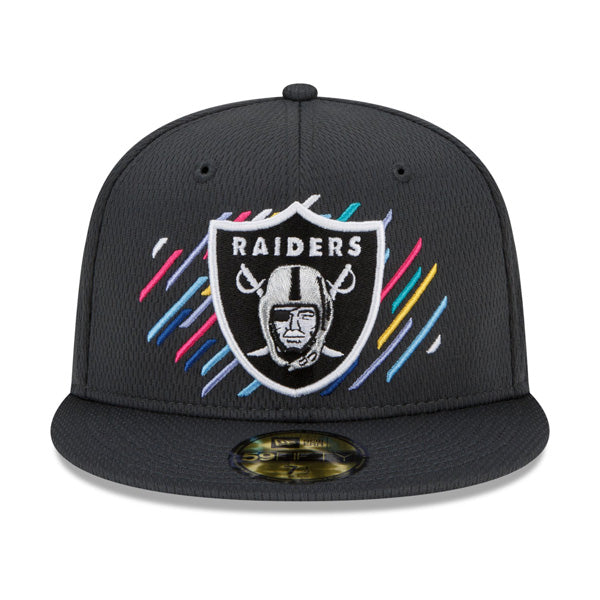 Las Vegas Raiders New Era NFL 2021 CRUCIAL CATCH 59FIFTY Fitted Hat - Charcoal