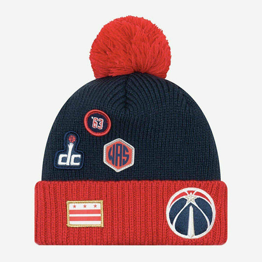 Washington Wizards New Era 2018 DRAFT KNIT Cuffed Knit NBA Hat - Navy/Red