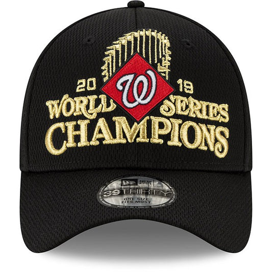 Washington Nationals New Era 2019 World Series Champions Locker Room 39THIRTY Flex Hat - Black