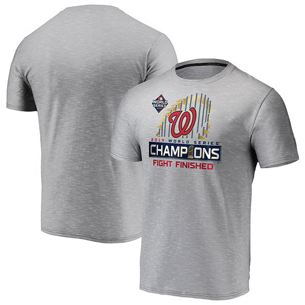 Washington Nationals Fanatics 2019 World Series Champions Locker Room Space Dye T-Shirt - Gray