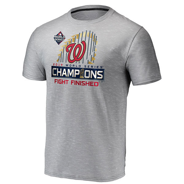 Washington Nationals Fanatics 2019 World Series Champions Locker Room Space Dye T-Shirt - Gray
