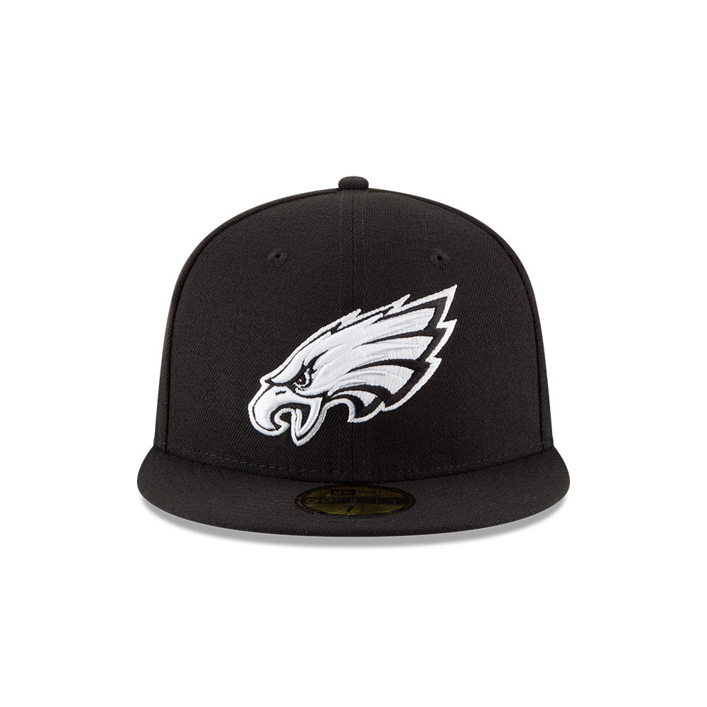 Philadelphia Eagles New Era BLACK WHITE SERIES 59Fifty Fitted Hat - Black/White