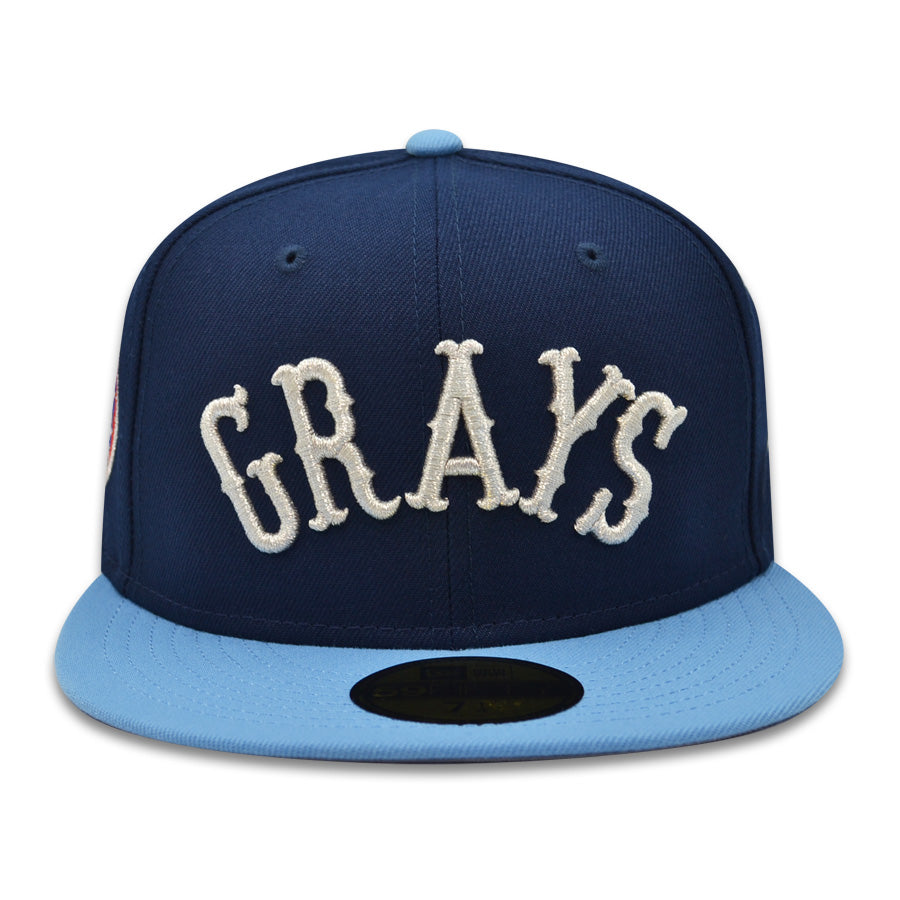 Homestead Grays Negro American League Exclusive New Era 59Fifty Fitted Hat - Navy/Sky