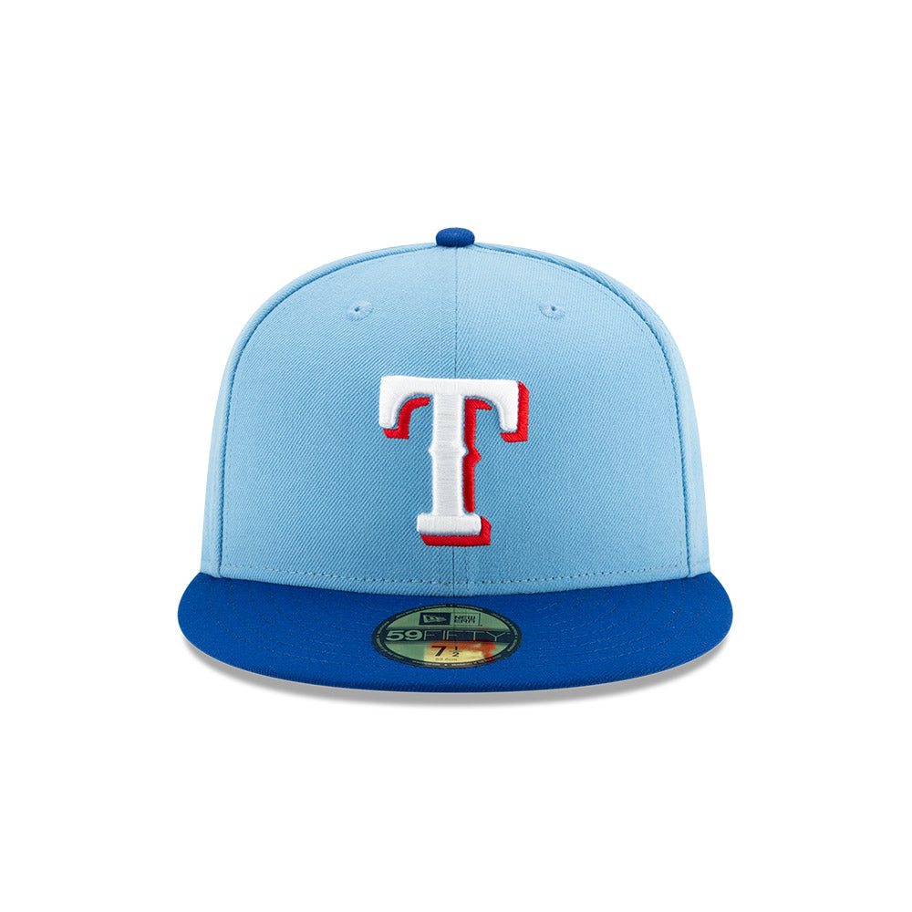 Texas Rangers 2023 WORLD SERIES CHAMPIONS On-Field New Era 59Fifty Fitted Hat - Sky/Royal