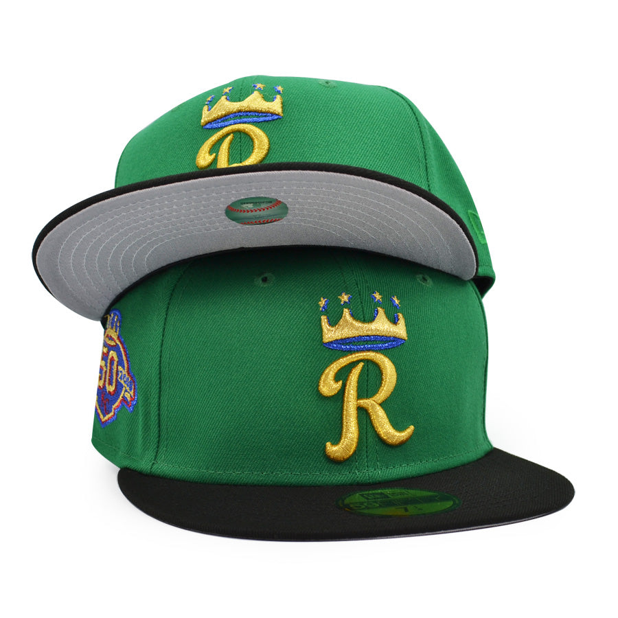 Kansas City Royals 50TH ANNIVERSARY Exclusive New Era 59Fifty Fitted Hat - Green/Black