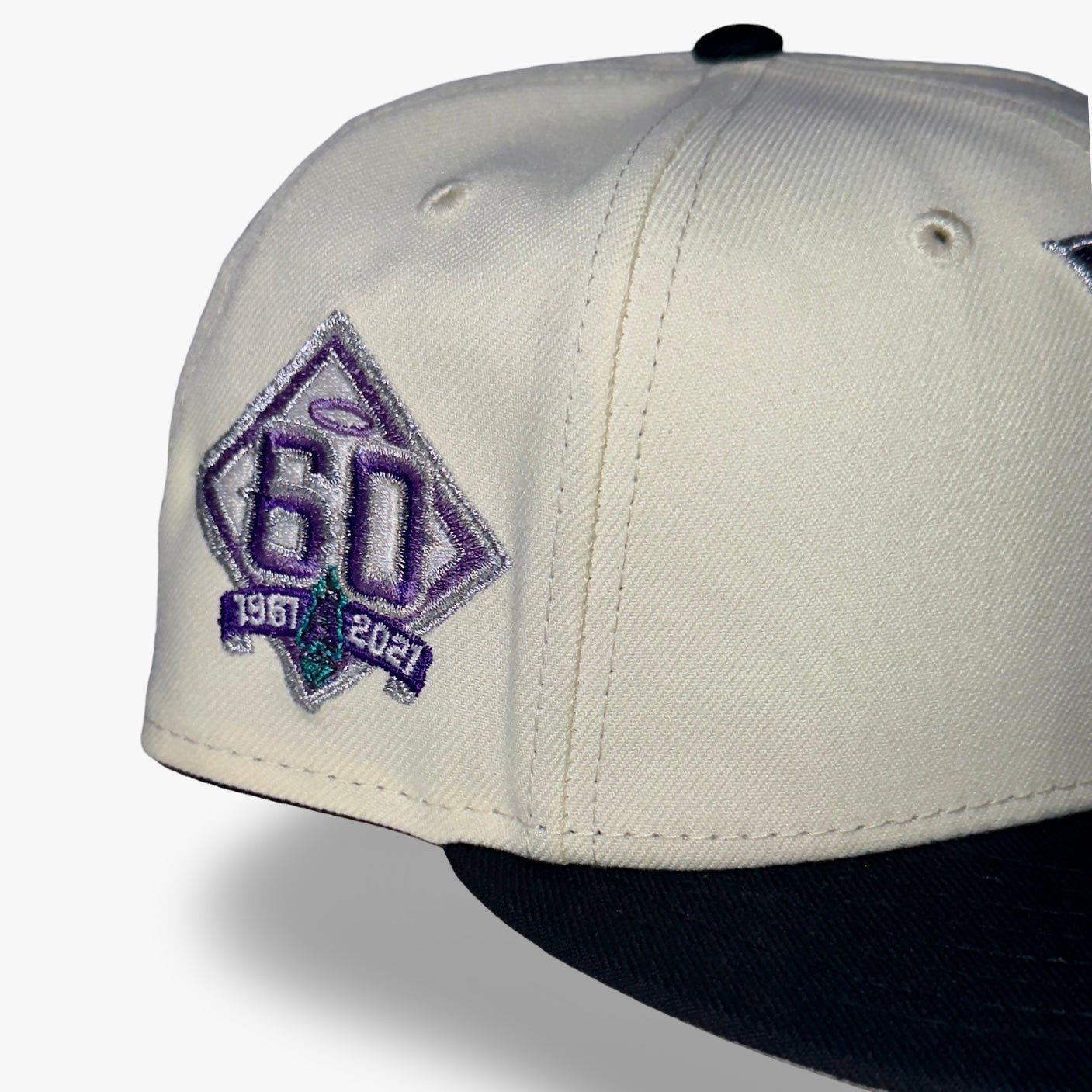 Anaheim Angels 'TWO-FACED ANGELS" Exclusive New Era 59Fifty Fitted Hat - Chrome/Black