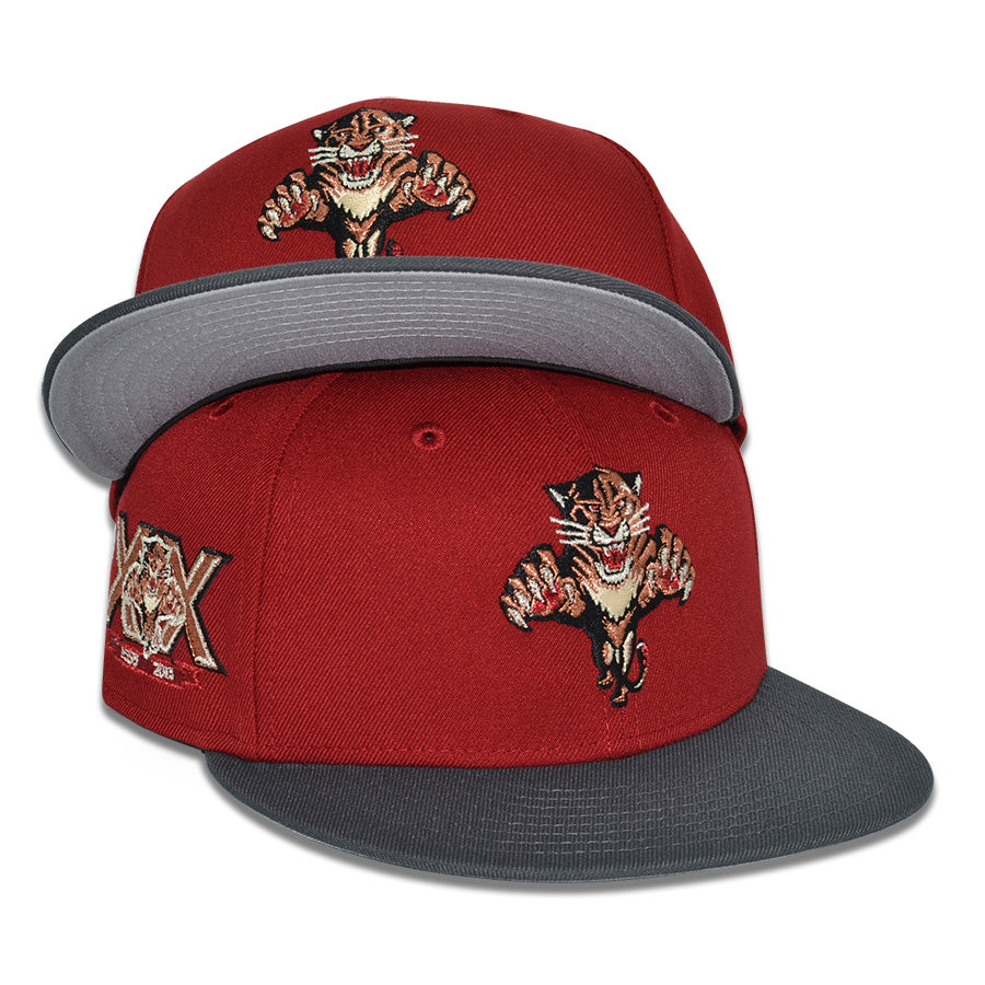 Florida Panthers "BEAST OF FIRE" Exclusive New Era 59Fifty Fitted Hat - H-Red/Dark Graphite