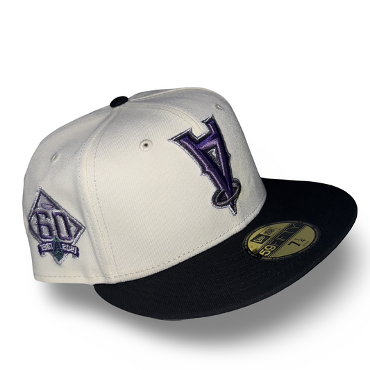 Anaheim Angels 'TWO-FACED ANGELS" Exclusive New Era 59Fifty Fitted Hat - Chrome/Black