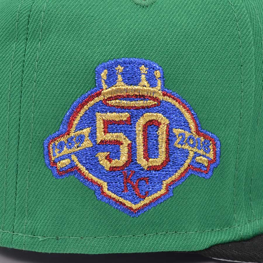 Kansas City Royals 50TH ANNIVERSARY Exclusive New Era 59Fifty Fitted Hat - Green/Black