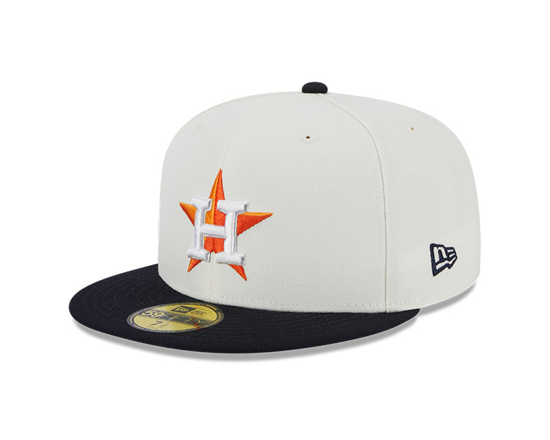 Houston Astros 2022 WORLD SERIES Exclusive New Era RETRO 59FIFTY Fitted Hat - Chrome/Navy