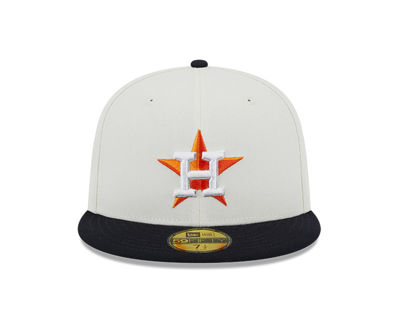 Houston Astros 2017 WORLD SERIES Exclusive New Era RETRO 59FIFTY Fitted Hat - Chrome/Navy