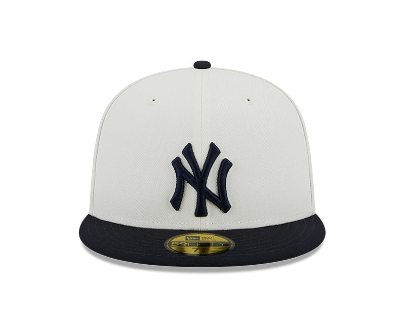 New York Yankees 2000 WORLD SERIES Exclusive New Era RETRO 59FIFTY Fitted Hat - Chrome/Navy