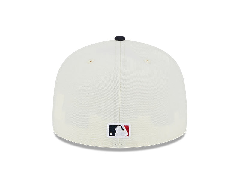 Cleveland Guardians 1920 WORLD SERIES Exclusive New Era RETRO 59FIFTY Fitted Hat - Chrome/Navy