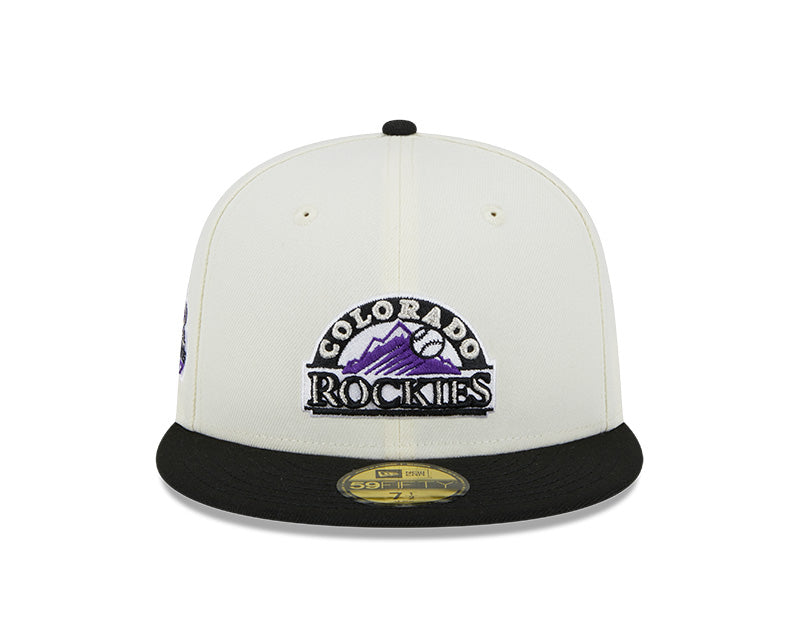 Colorado Rockies 2007 NL CHAMPIONS Exclusive New Era RETRO 59FIFTY Fitted Hat - Chrome/Black