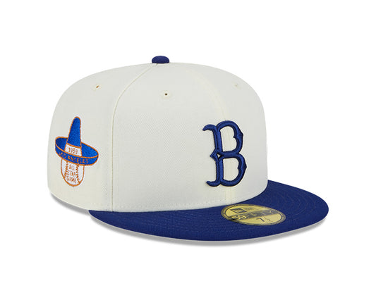 Brooklyn Dodgers 1959 ALL-STAR GAME Exclusive New Era RETRO 59FIFTY Fitted Hat - Chrome/Royal