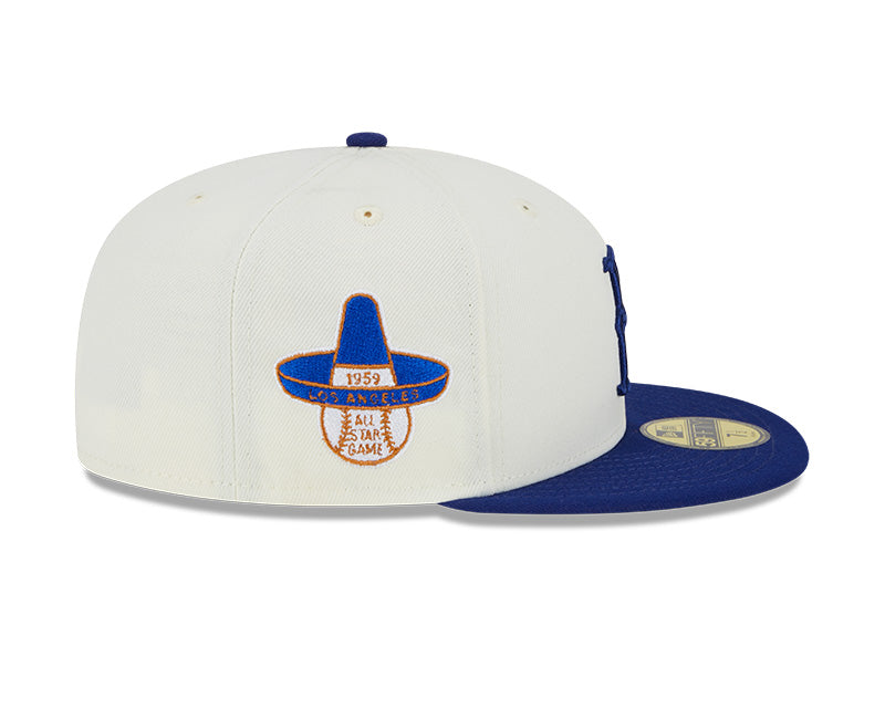 Brooklyn Dodgers 1959 ALL-STAR GAME Exclusive New Era RETRO 59FIFTY Fitted Hat - Chrome/Royal