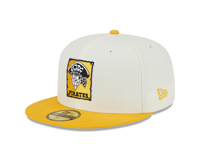 Pittsburgh Pirates 2006 ALL-STAR GAME Cooperstown Exclusive New Era RETRO 59FIFTY Fitted Hat - Chrome/Yellow