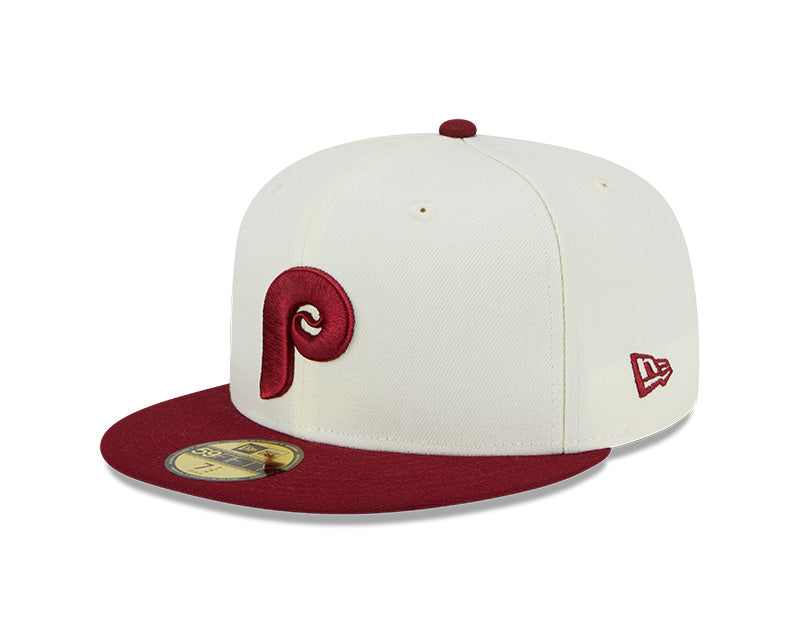 Philadelphia Phillies 1996 ALL-STAR GAME Exclusive New Era RETRO 59FIFTY Fitted Hat - Chrome/Maroon