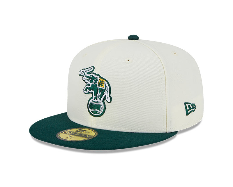 Oakland Athletics 1987 ALL-STAR GAME Cooperstown Exclusive New Era RETRO 59FIFTY Fitted Hat - Chrome/Pine