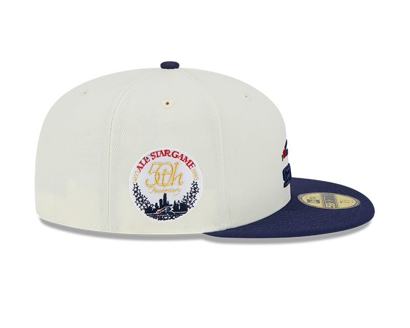 Chicago White Sox 50th ANNIVERSARY 1933-83 Cooperstown Exclusive New Era RETRO 59FIFTY Fitted Hat - Chrome/Navy