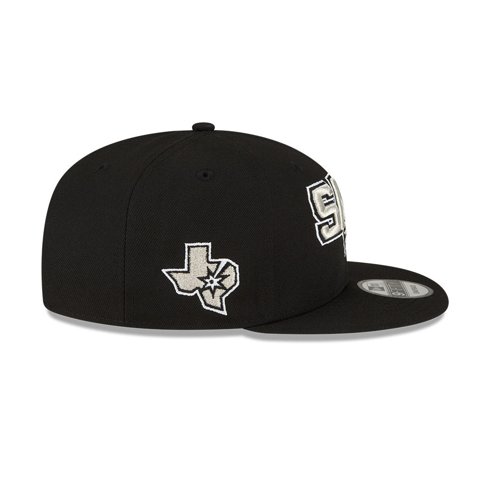 San Antonio Spurs New Era Jersey Hook Statement Edition 9FIFTY Snapback Hat - Black