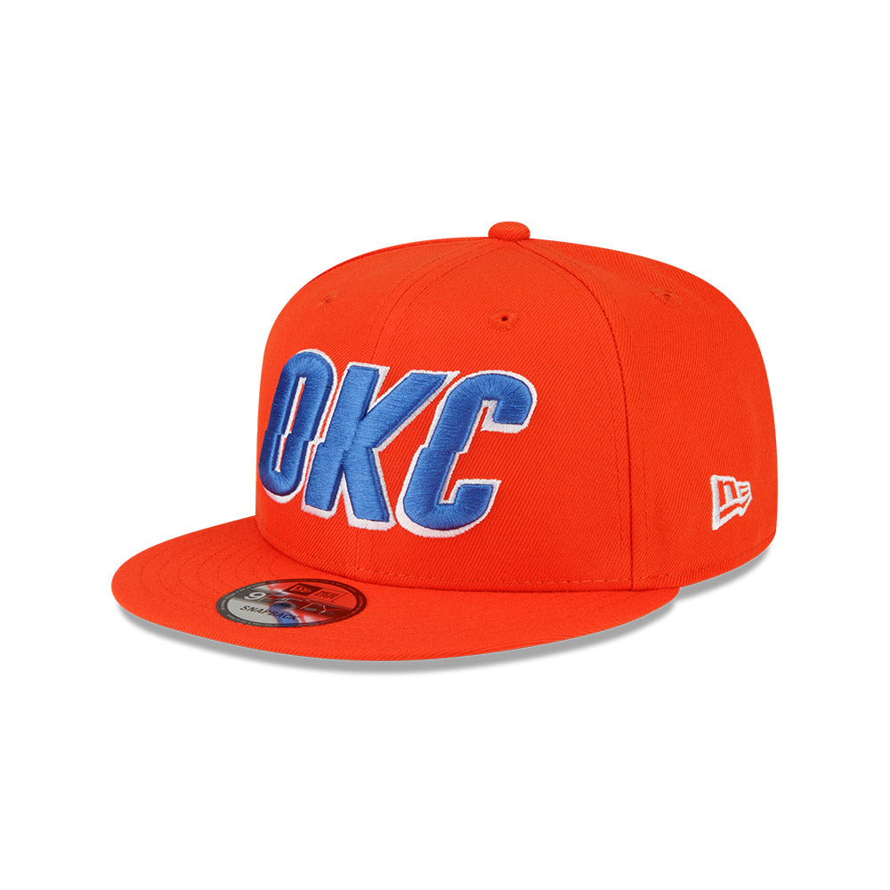 Oklahoma City Thunder New Era Jersey Hook Statement Edition 9FIFTY Snapback Hat -Orange