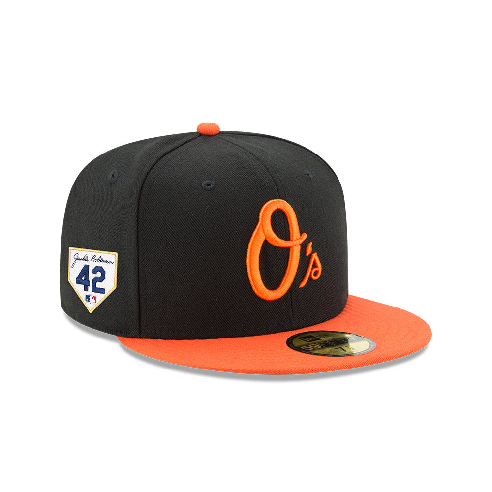 Baltimore Orioles New Era 2024 Jackie Robinson Day 59FIFTY Fitted Hat - Black/Orange