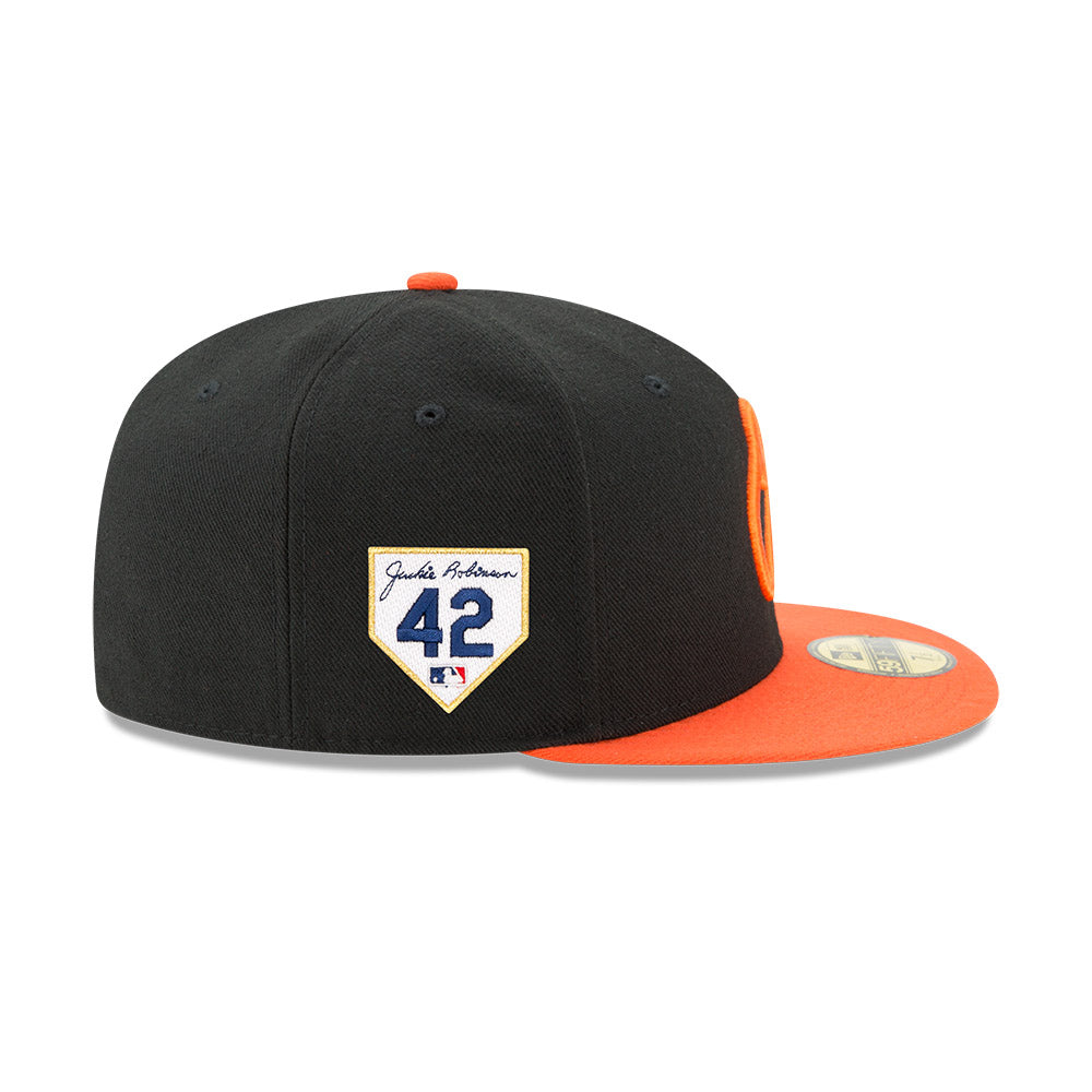 Baltimore Orioles New Era 2024 Jackie Robinson Day 59FIFTY Fitted Hat - Black/Orange