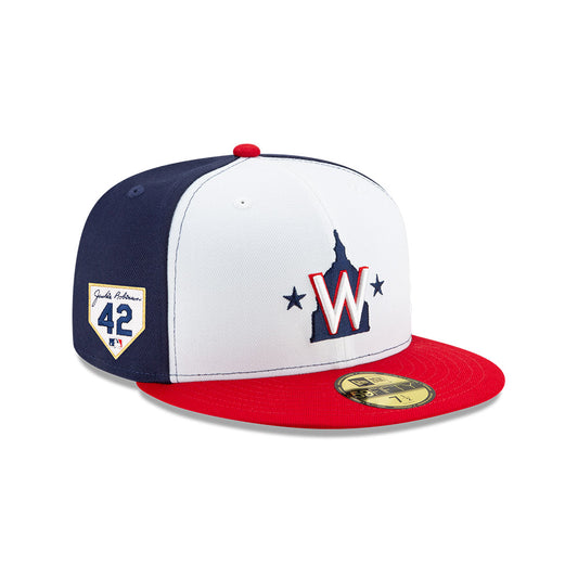 Washington Nationals Alternate 2 New Era 2024 Jackie Robinson Day 59FIFTY Fitted Hat - White/Red/Navy