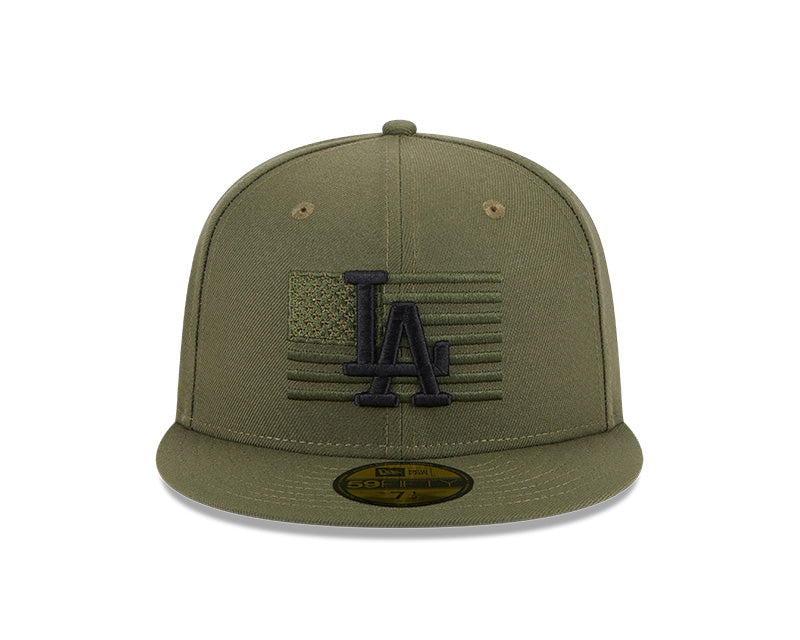 Los Angeles Dodgers New Era 2023 Armed Forces Day On-Field 59FIFTY Fitted Hat - Olive