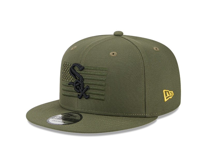Chicago White Sox New Era 2023 Armed Forces Day 9FIFTY Snapback Hat - Olive