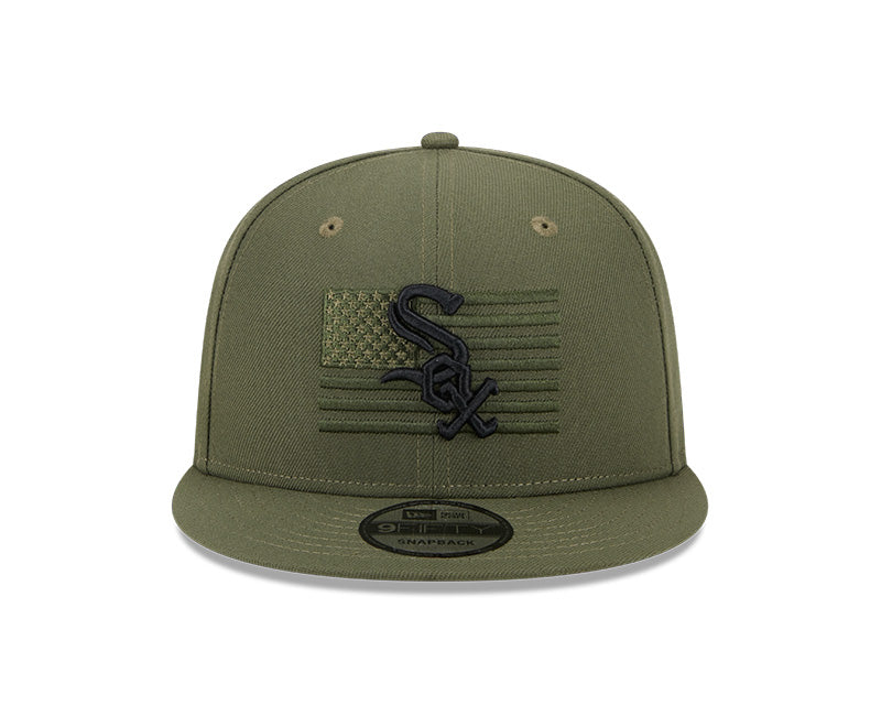 Chicago White Sox New Era 2023 Armed Forces Day 9FIFTY Snapback Hat - Olive