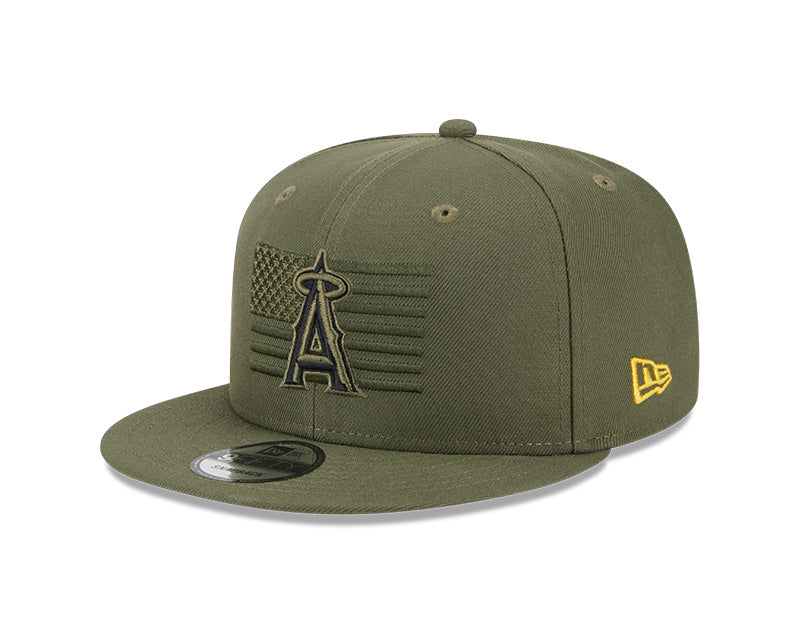 Los Angeles Angels New Era 2023 Armed Forces Day 9FIFTY Snapback Hat - Olive