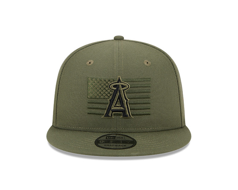 Los Angeles Angels New Era 2023 Armed Forces Day 9FIFTY Snapback Hat - Olive