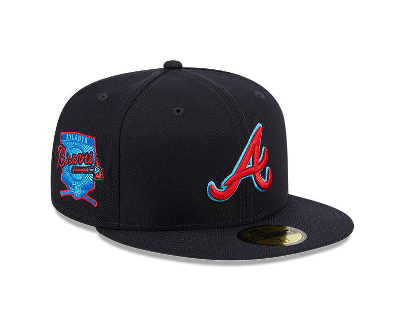 Atlanta Braves New Era 2023 MLB Father's Day On-Field 59FIFTY Fitted Hat - Navy