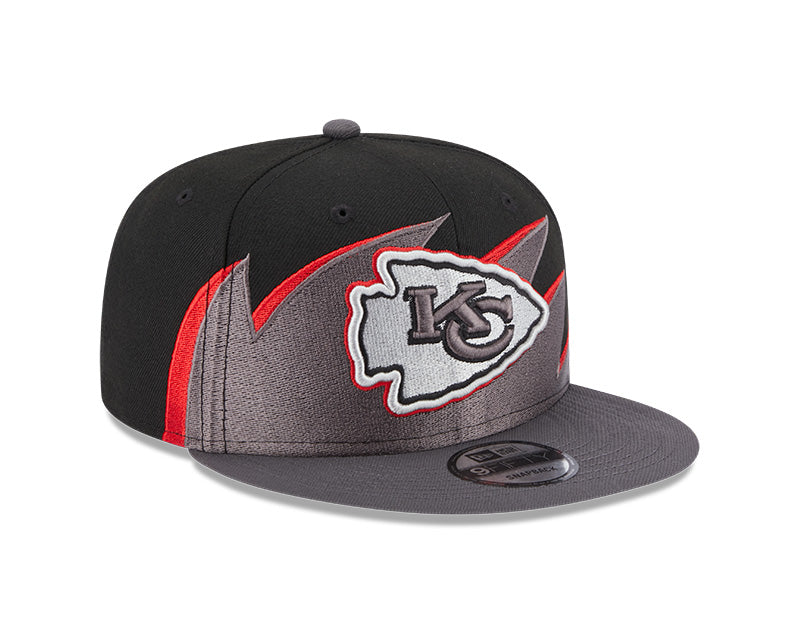 Kansas City Chiefs NFL New Era Tidal Wave 9FIFTY Snapback Hat - Black/Graphite