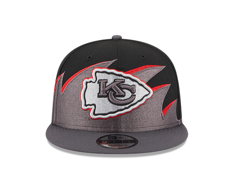 Kansas City Chiefs NFL New Era Tidal Wave 9FIFTY Snapback Hat - Black/Graphite