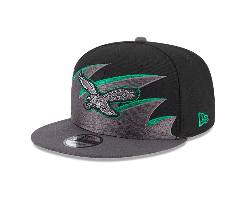 Philadelphia Eagles NFL New Era Tidal Wave 9FIFTY Snapback Hat - Black/Graphite