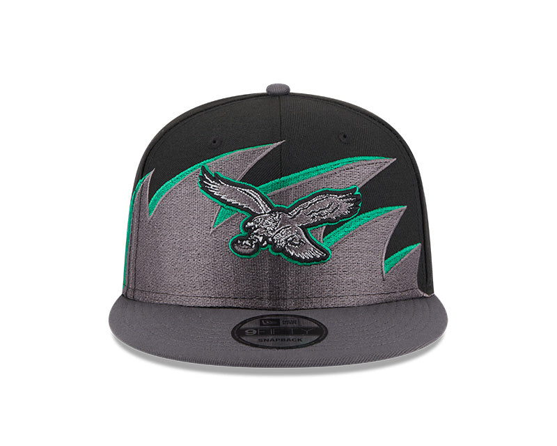 Philadelphia Eagles NFL New Era Tidal Wave 9FIFTY Snapback Hat - Black/Graphite